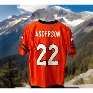 Denver Broncos #22 CJ Anderson Orange Jersey  Youth Large-NMint
